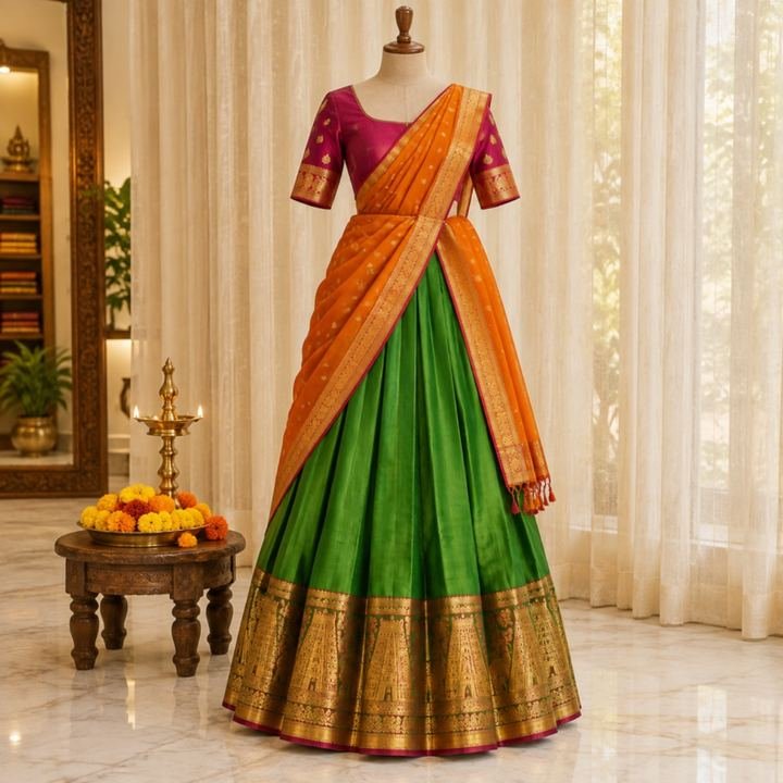 South Indian half saree outfit